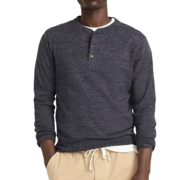 J. Crew Cotton-silk Donegal Tweed Henley Sweater Green Small - Picture 2 of 11